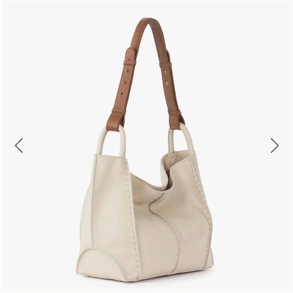 The Sak Los Feliz Medium Tote Bag Stone NWT - Picture 1 of 8